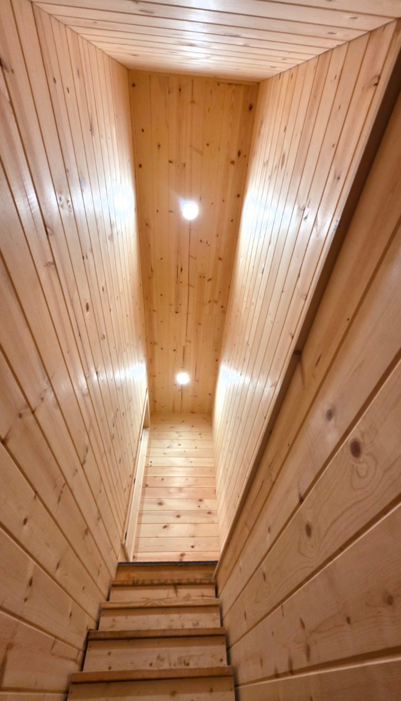 Recessed lighting in a pantry